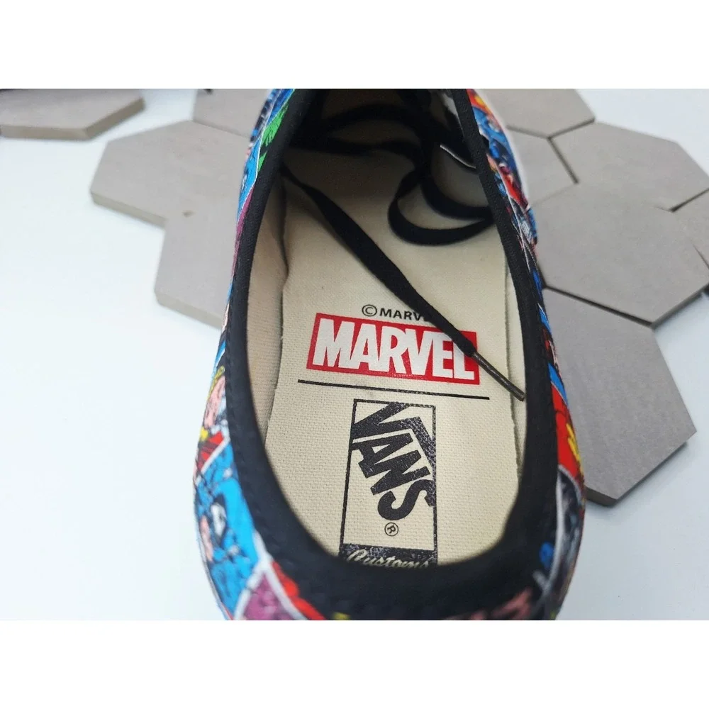 Vans Authentic Marvel Avengers Heads Comic Print Mens 11 Rare 2018 Spiderman LX - Picture 12 of 16